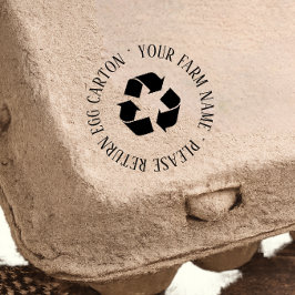 Please Retrun Egg carton Self Inking Rubber Stamp Självfärgande Stämpel