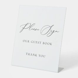 Please Sign Our Guest Book Wedding Sign Minimalist