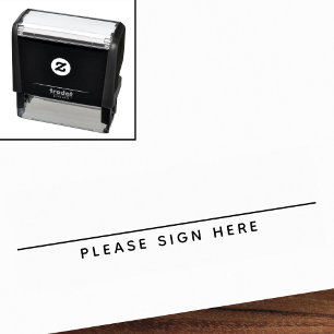 Please sign signature here request självfärgande stämpel