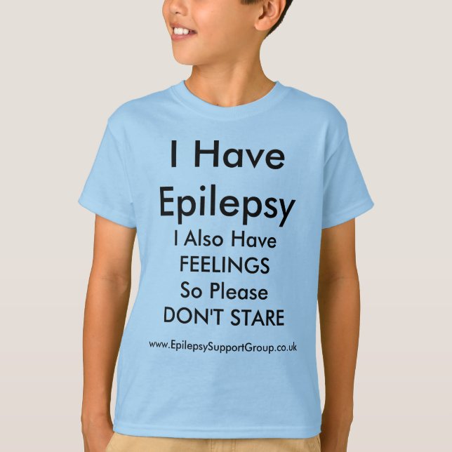 Please stirrar inte mig har epilepsi t-shirt (Framsida)