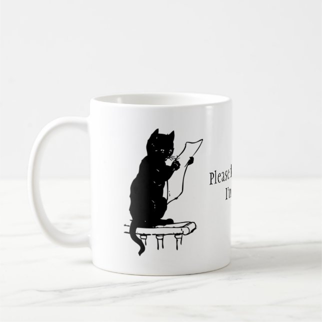 Please störer inte, I-förmiddagläsning! Kaffemugg (Vänster)