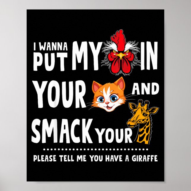 Please Tell Me You Have A Giraffe Funny Quote  Poster (Framsidan)