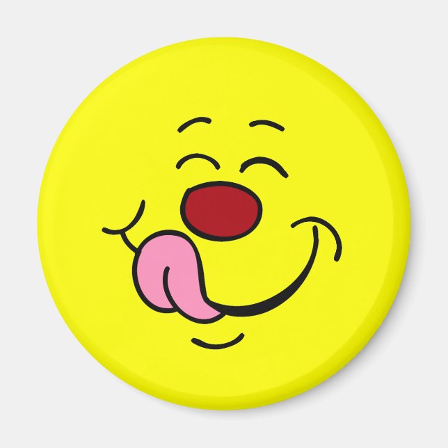 Pleased Ansikte Grumpey Magnet (Framsidan)