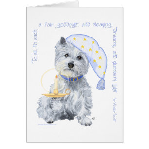 Pleasing Dreams Westie Hälsningskort