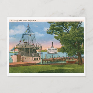 Pleasure Bay, Long Branch, NJ Vintage Vykort