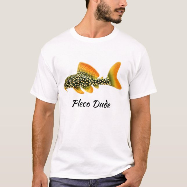 Pleco DudePlecostomus T-tröja T-shirt (Framsida)