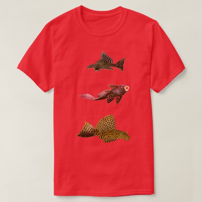 Plecos Plecostamus Algae Eaters Aquarium Fish Tank T Shirt (Design framsida)