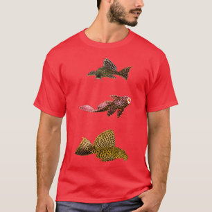 Plecos Plecostamus Algae Eaters Aquarium Fish Tank T Shirt