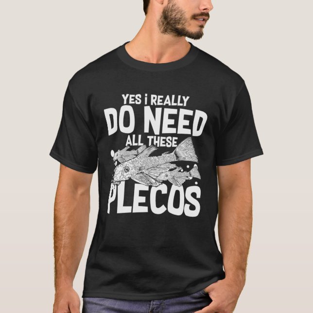 Plecostomus Pleco Fisk Akvarium Mat Tank Zebra Ca T Shirt (Framsida)
