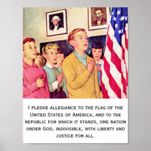 Pledge to the American Flag Poster