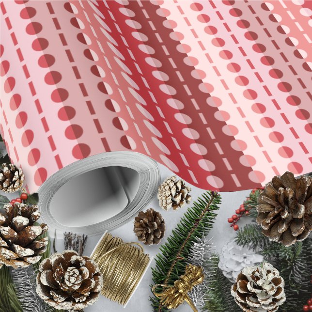 Pleed Rand-Red Hues Presentpapper (Pleated Stripes-Red Hues Wrapping Paper Rolls by Leapfroglisics Shop)