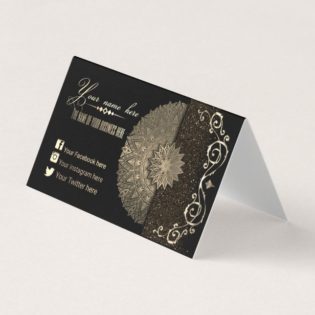 plegada personalizada, dekoración oriental visitkort (Framsida)
