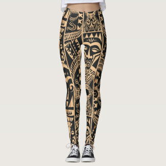 Plegeringar av polynesisk tatuering leggings