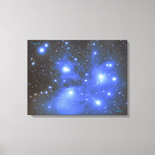 Pleiaderna (M45) Canvastryck