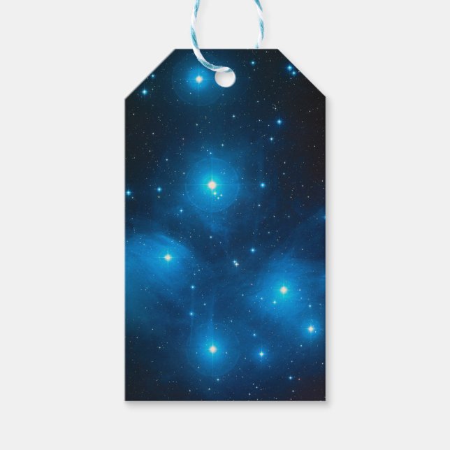 Pleiades Astro Oujda-stjärnans blå stjärna Presentetikett (Framsidan)