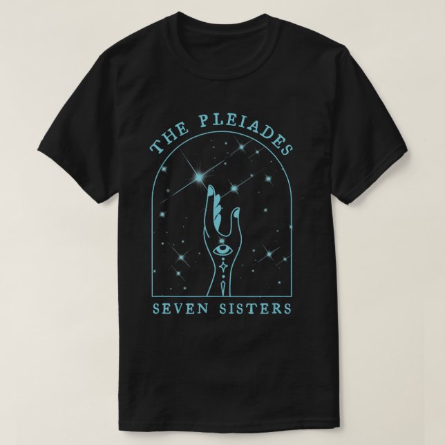 Pleiades Boho Celestial Illustration for Women T Shirt (Design framsida)