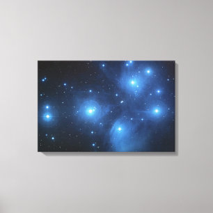Pleiades eller de sju systrarna M45 Canvastryck