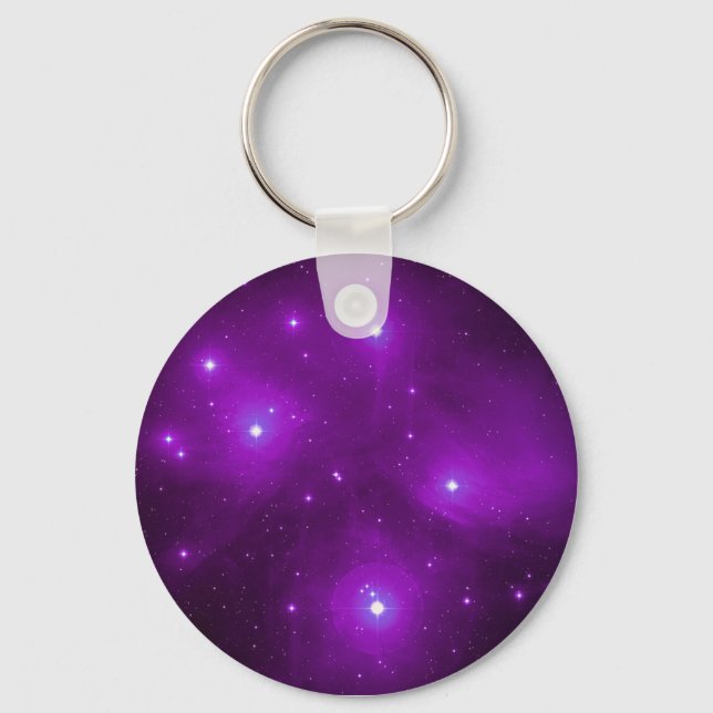 Pleiades i Lila Keychain Nyckelring (Framsida)