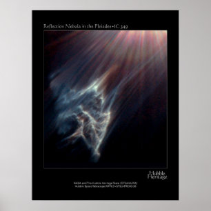 Pleiades IC 349 Nebual Hubble Telescope Photo Poster