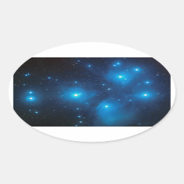 Pleiades Oval Sticker Ovalt Klistermärke