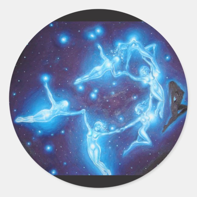 Pleiades Runt Klistermärke (Framsida)