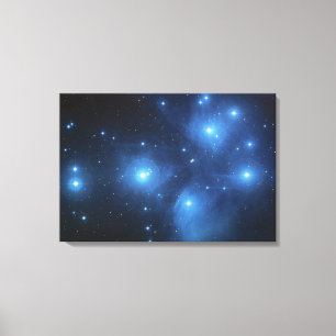 Pleiades stjärna-kluster som kallas de sju systrar canvastryck