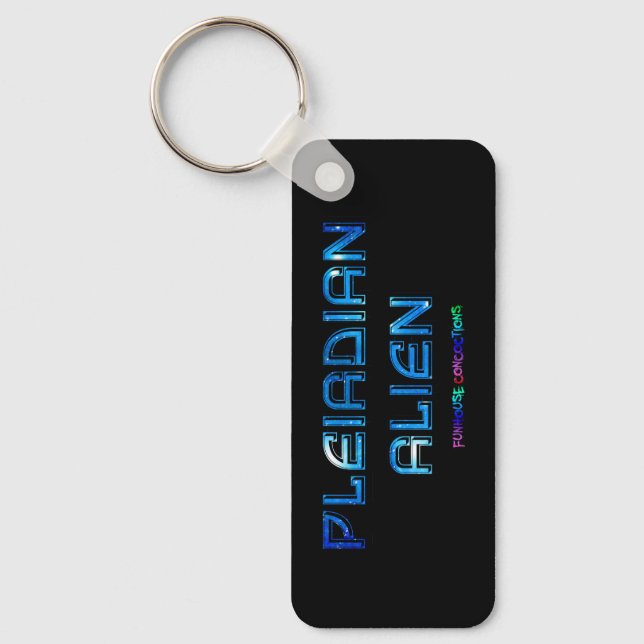 Pleiadian Alien Keychain Nyckelring (Framsida)