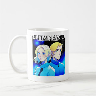 Pleiadian Alien Tävling och UFO Kaffemugg