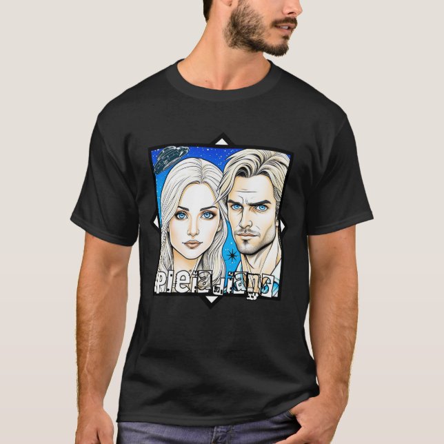 Pleiadian Extra TerRestals och UFO T Shirt (Framsida)