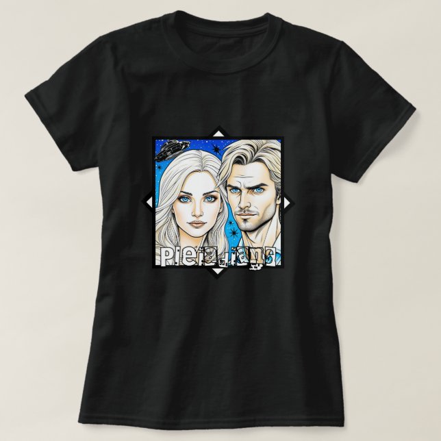 Pleiadian Extra TerRestals och UFO T Shirt (Design framsida)