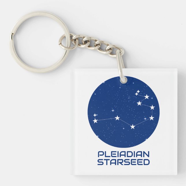 Pleiadian Starseed Keychain - Light & Cosmic Blue (Framsidan)