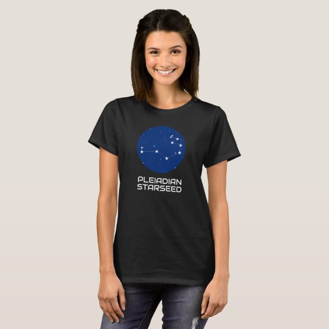 Pleiadian Starseed T-T-Shirt - Light & Kärlek Desi T Shirt (Hel framsida)