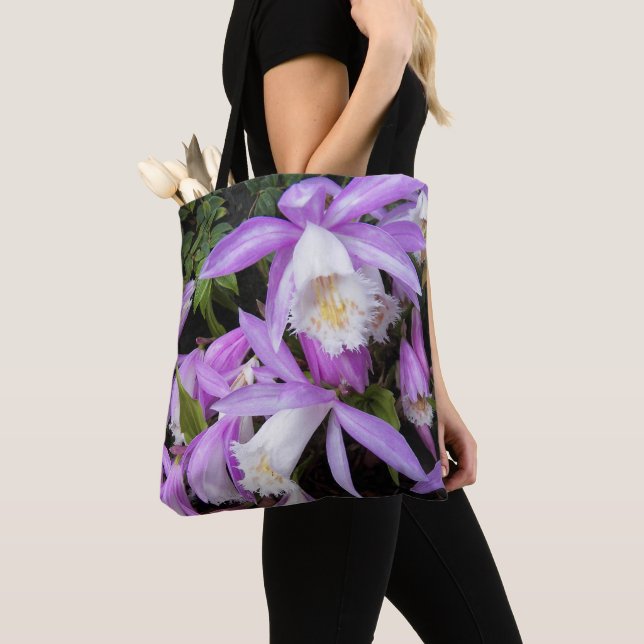 Pleione fönsterorchidéer Blommig Tygkasse (Närbild)