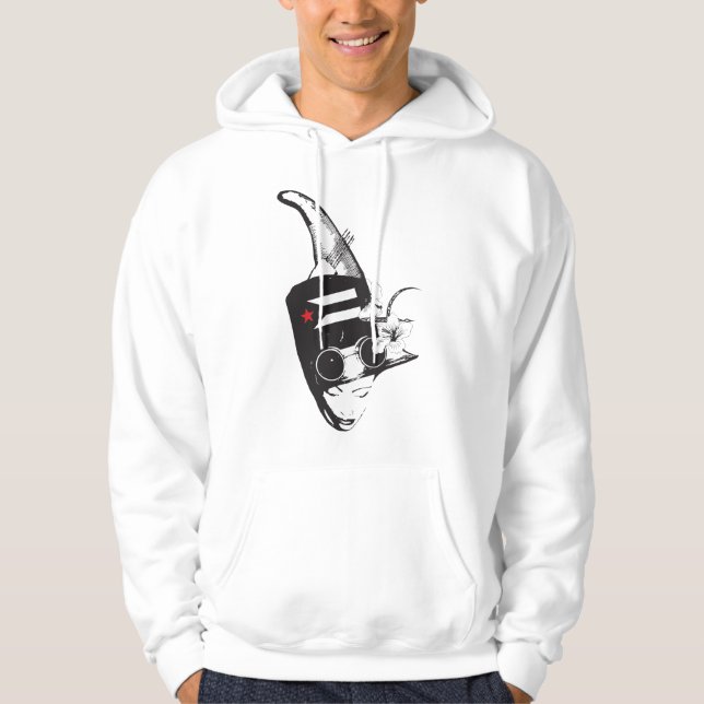 Plena Punk Puerto Rican Art Men's Pullover Hoodie (Framsida)