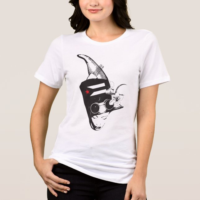 Plena Punk Puerto Rican Art Women's T-Shirt (Framsida)