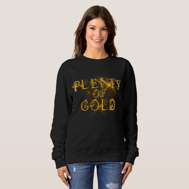 Plenty of Gold - Luxury Gold Typography T Shirt (Hel framsida)