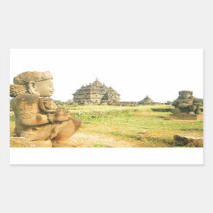 Pleosan buddistiskt tempel, Prabanam, Java, Rektangulärt Klistermärke