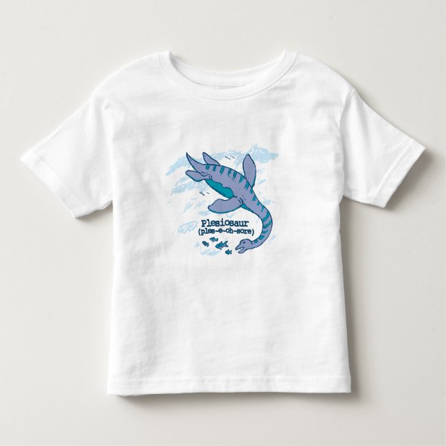 Plesiosaur blue sea dinosaur småbarn t-shirt (Framsida)