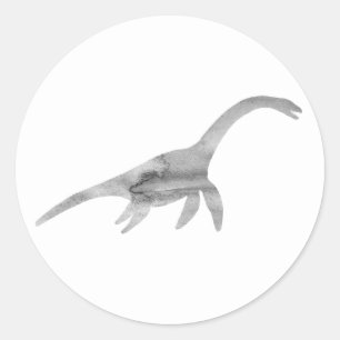 Plesiosaurus Dinosaur Party Tack Stickers Runt Klistermärke