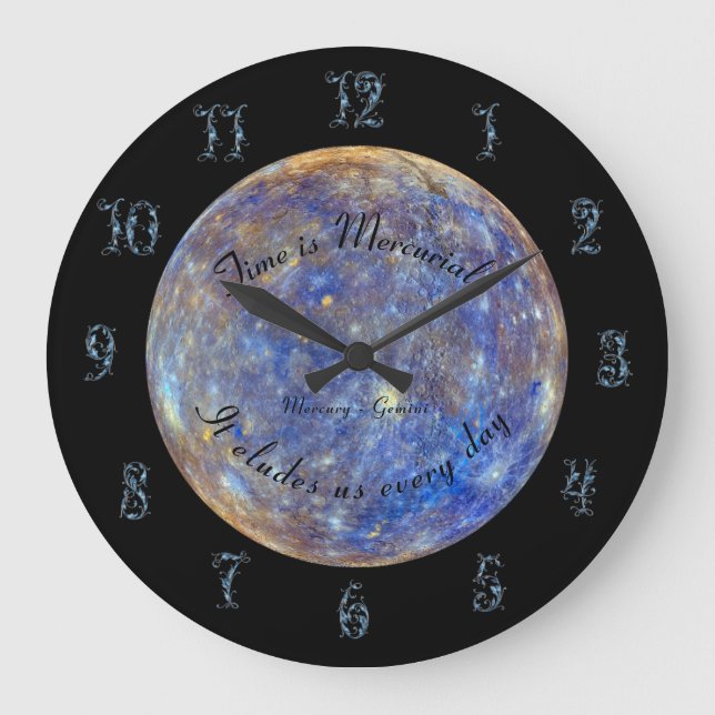 Plet Mercury Astronomy Gemini Acrylic Wall Clock Stor Klocka (Framsida)