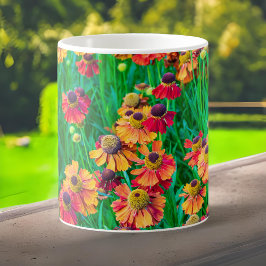 Plethora of Red and Orange Heleniums Kaffemugg