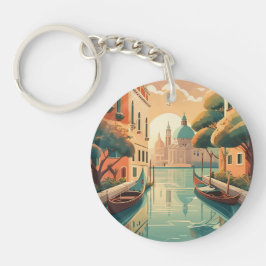 Plexiglass Keychain 'Venice' – Vintage Souvenir of