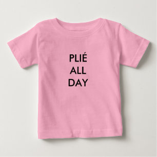 Plié All Day Rosa Babystrampet T Shirt