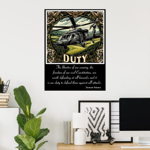 Plikt: Över de grönskande kullarna Poster