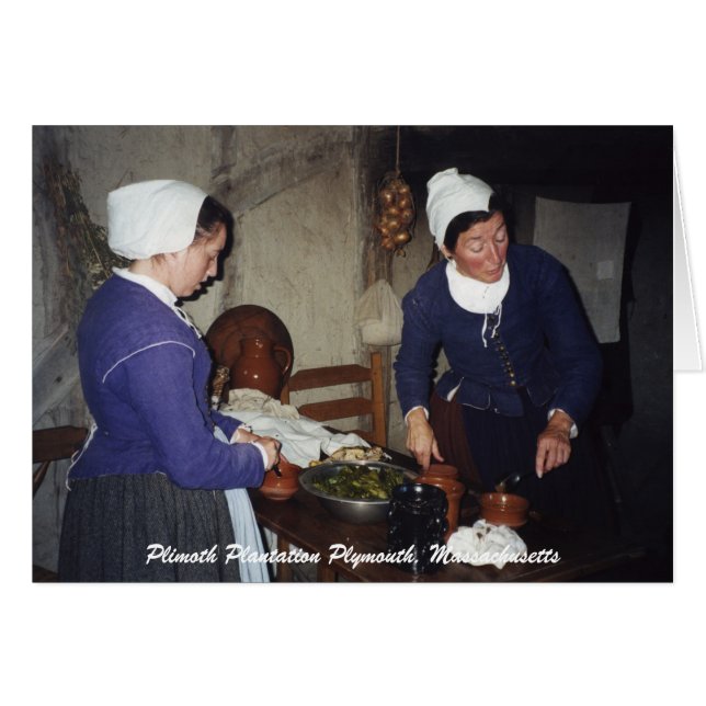 Plimoth koloni Plymouth, Massachusetts Hälsningskort (Framsidan Horizontal)