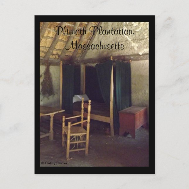 Plimoth Plantation, Massachusetts Vykort (Framsida)