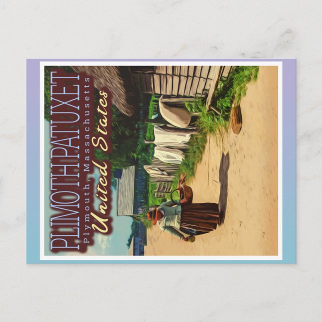 PLIMOTH PLANTATION - PLIMOTH PATUXET - PLYMOUTH US VYKORT (Framsida)