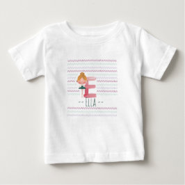 Plink Cute Ballerina Letter E Toddler  T Shirt