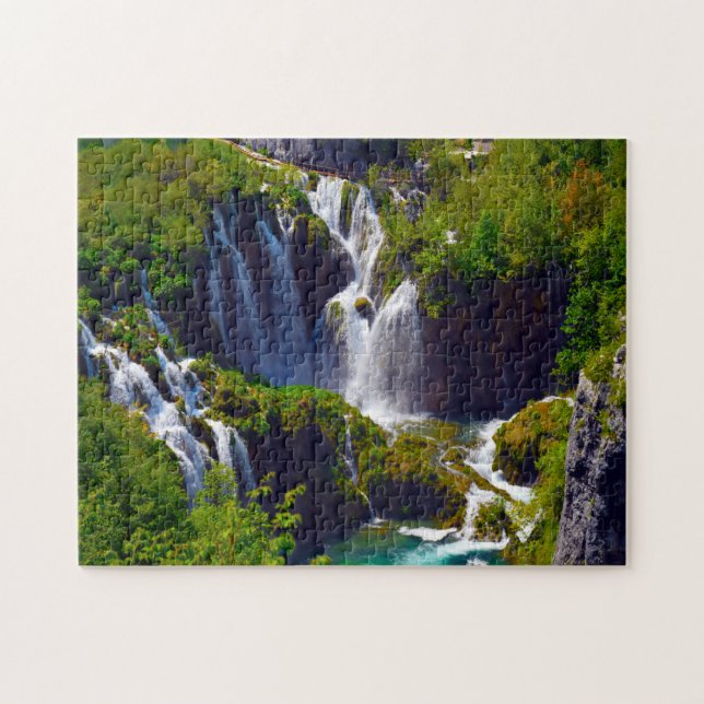 Plitvice nationalpark. pussel (Horisontell)