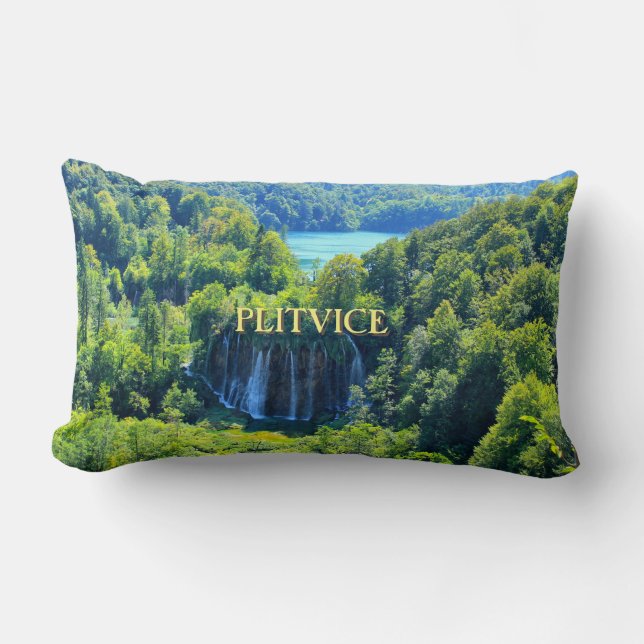Plitvice Sjö Lumbarkudde (Framsida)